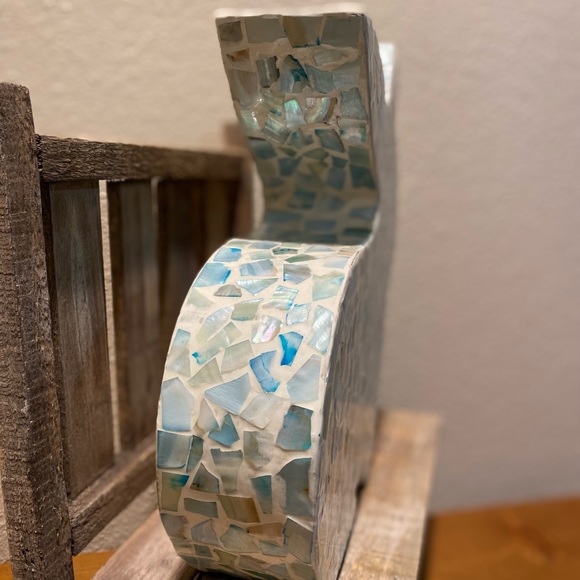 Blue Mosaic Tile Bunny Rabbit Decor, Easter Mosaic Bunny Decor, Easter Decor - Picture 9 of 12